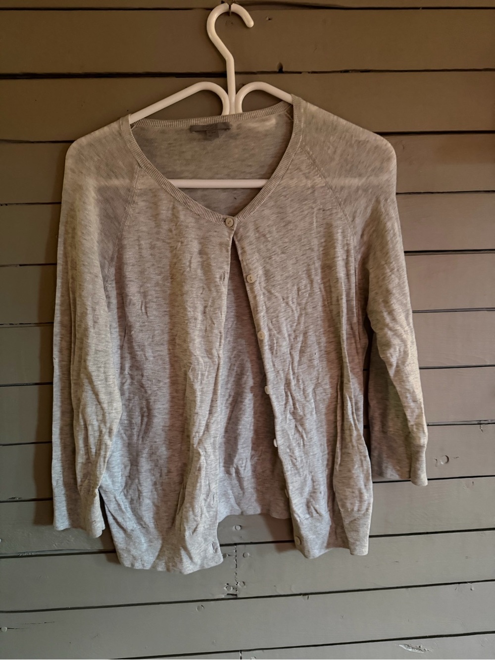 COS Neutral Beige Crewneck Cardigan